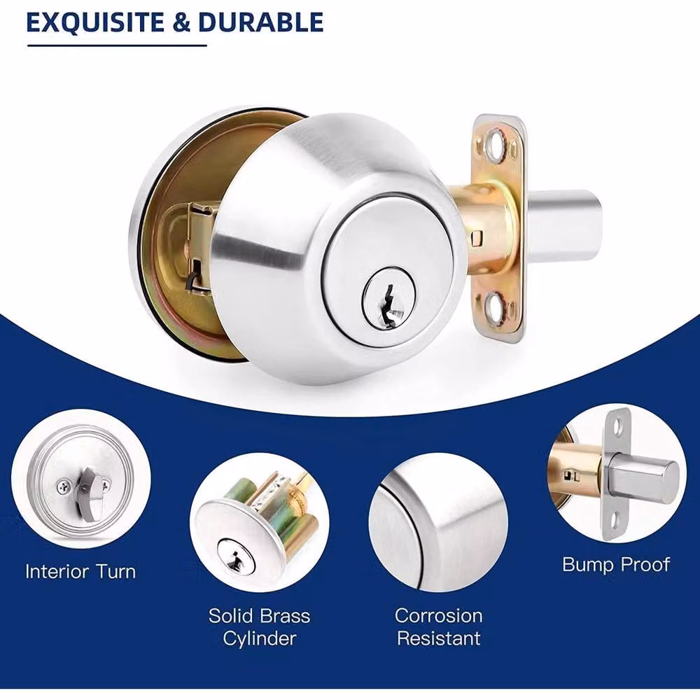 Kelvenix Keyed Entry Door Lock in Silver with 2 Keys – 2