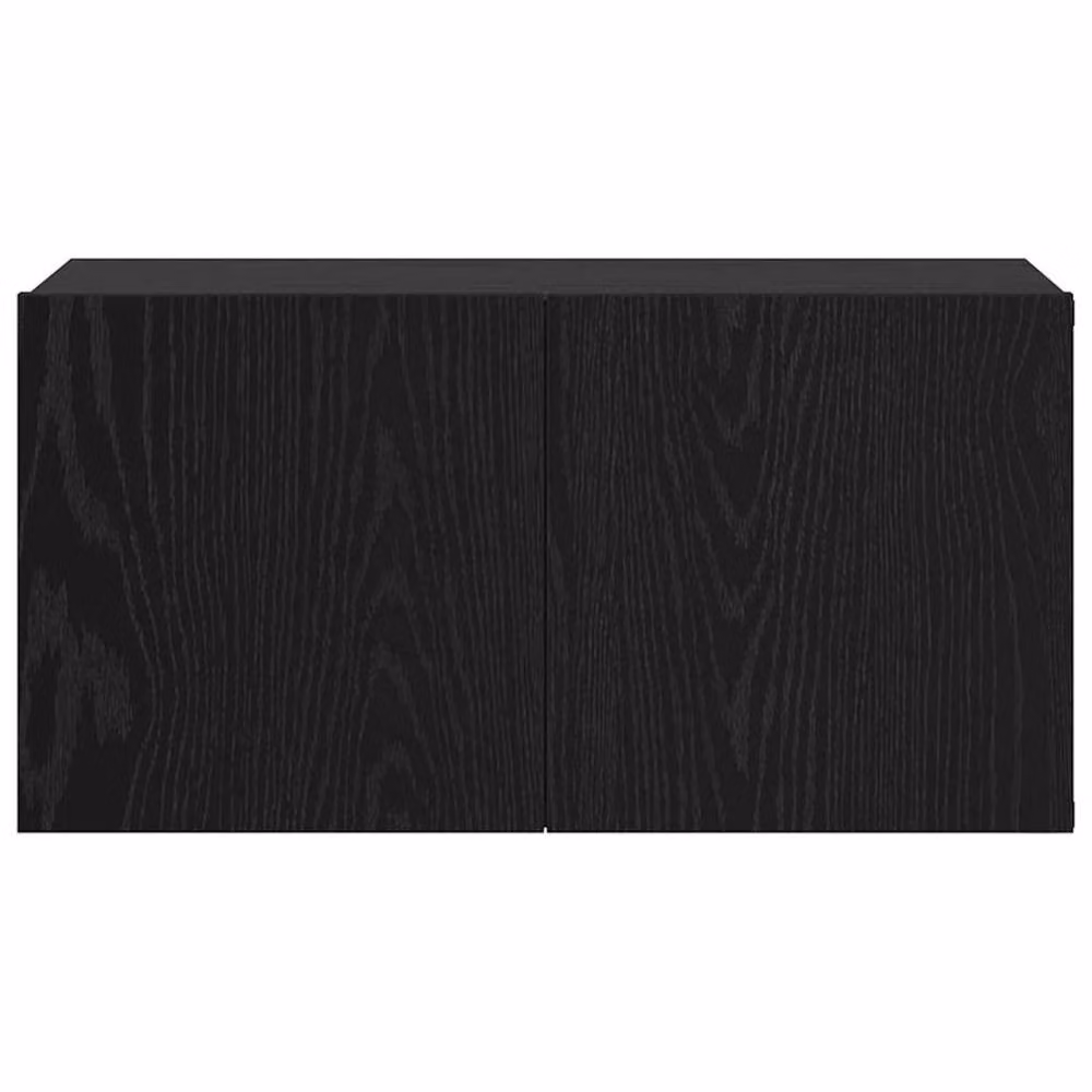 Berkfield Home Small Modern TV Cabinet Set in Black Oak Engineered Wood – 4