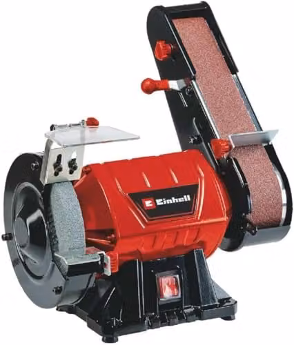 Einhell 350W 2-in-1 Benchtop Belt and Disc Sander in Red and Black