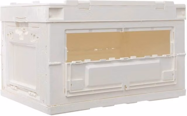 Havendro Folding Outdoor Camping Storage Box with Lid, White