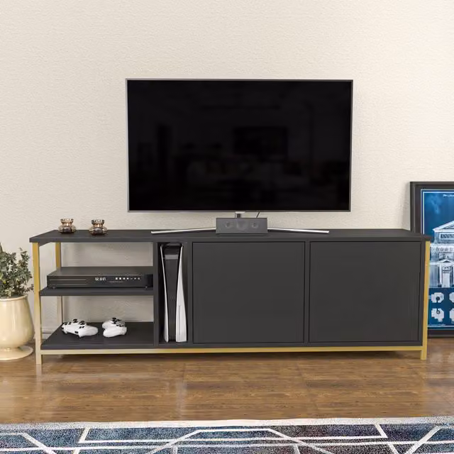 Decorotika Primrose TV Unit in Gold and Anthracite