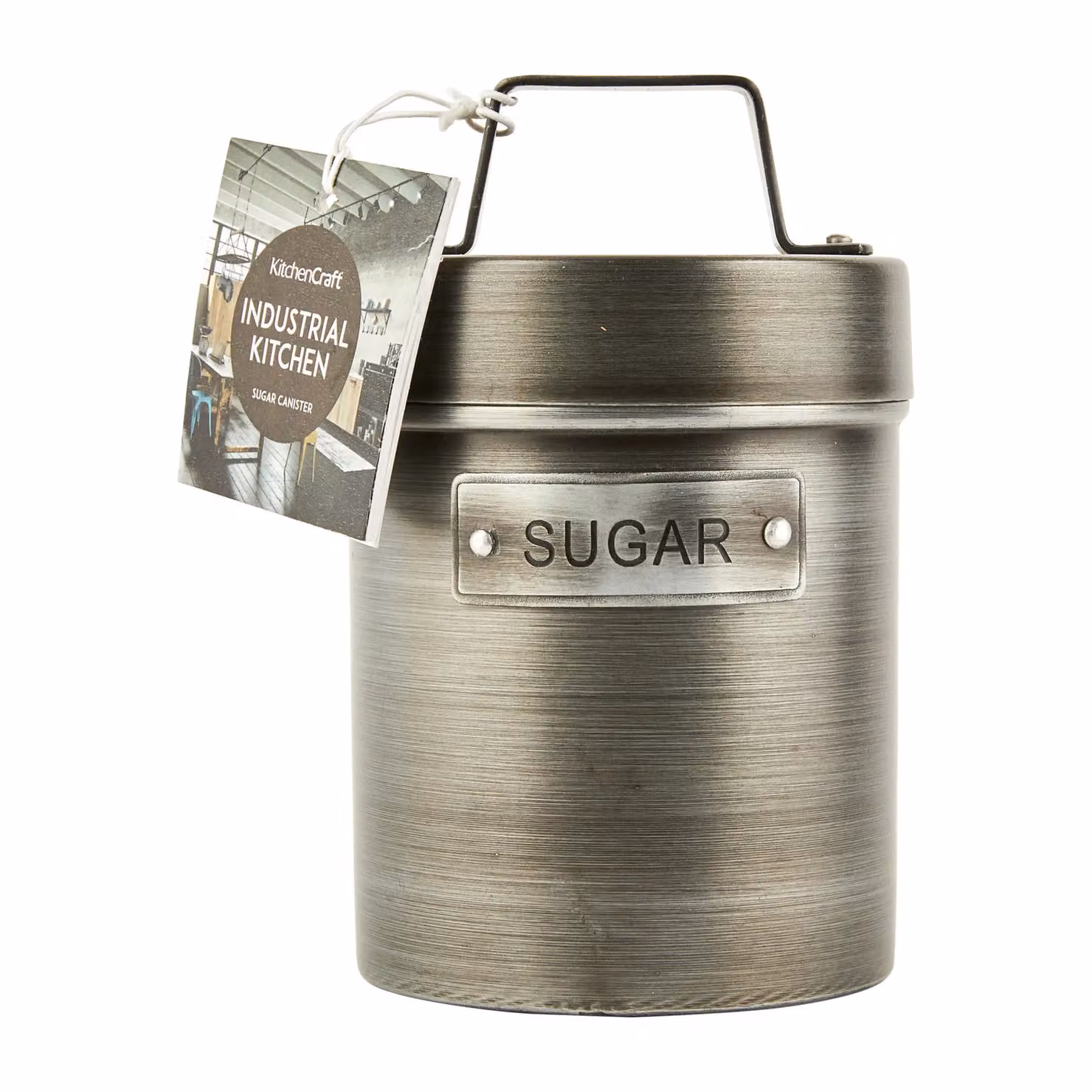 KitchenCraft Vintage-Style Metal Sugar Container, 1 l, Grey – 8