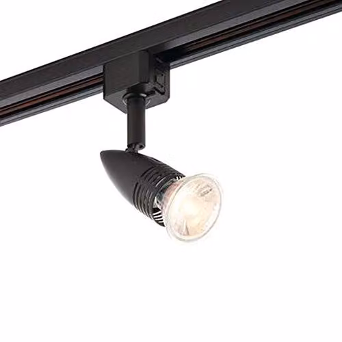 Loops Adjustable Dimmable Ceiling Track Spotlight in Black, GU10 Downlight for Kitchen and Hallway