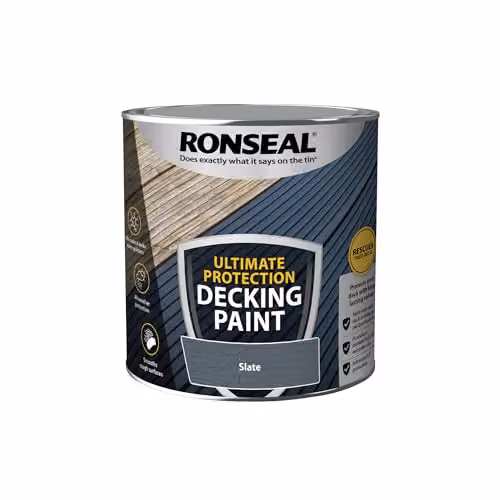 Ronseal Ultimate Protection Decking Paint, Grey, 2.5L – 3