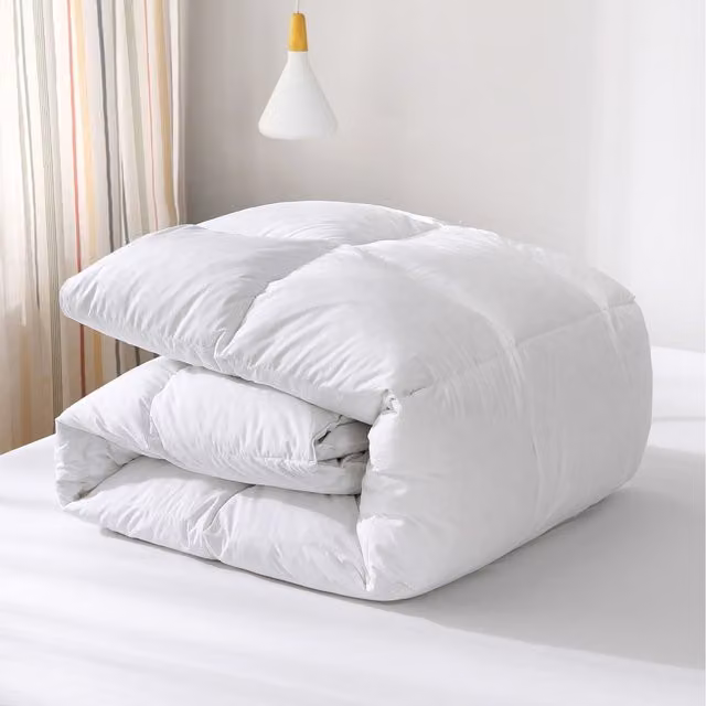 HomeSpace Direct White Duck Feather and Down Summer Duvet, 10.5 Tog, Double