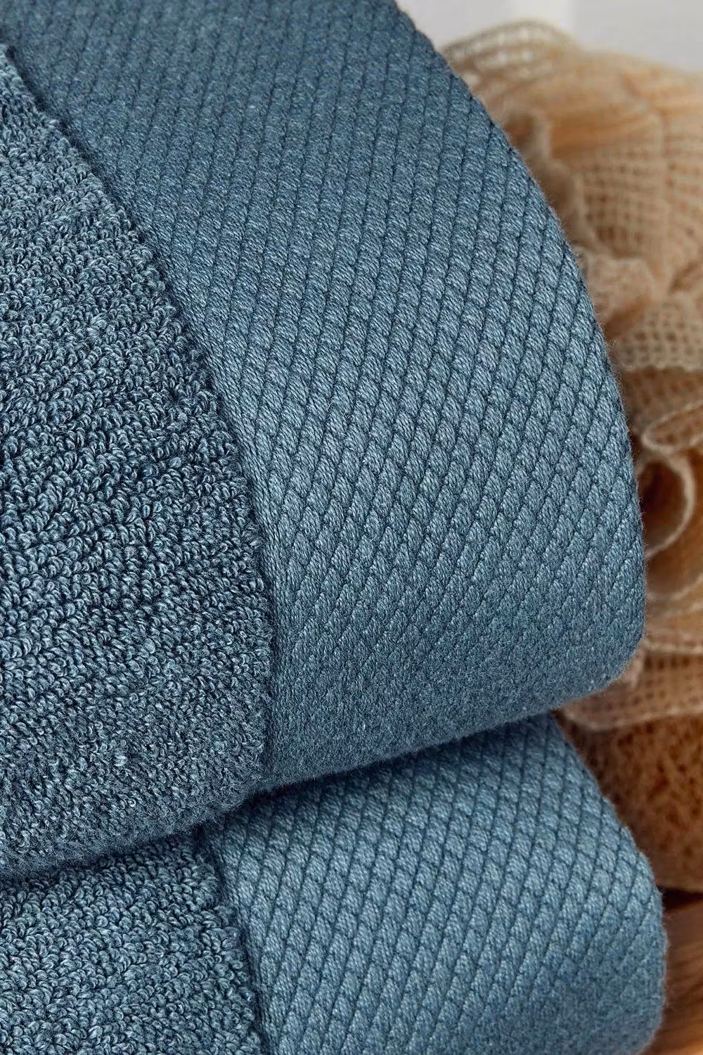 Christy Luxe Elegant 100% Turkish Cotton Towels, 730GSM, Blue – 3