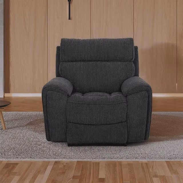 Furnishings For Less UK Lois Electric Power Reclining Armchair, Midnight Black Fabric Single Seater