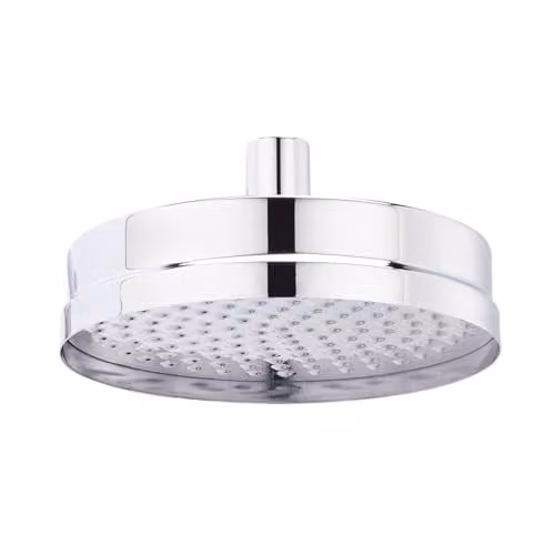 Nuie HEAD01 Chrome Tec Round Wall Mounted Overhead Shower Head, Diameter: 200 mm
