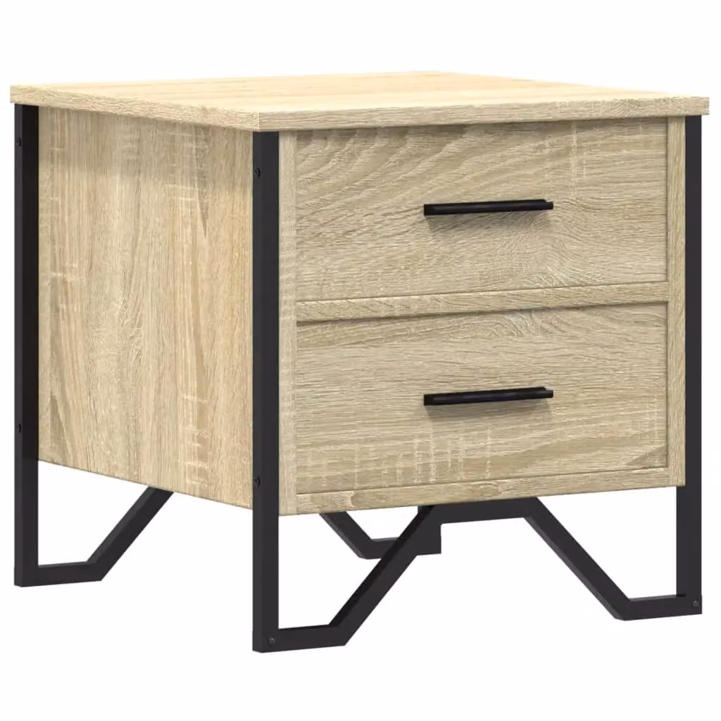 Berkfield Home Sonoma Oak Bedside Cabinet in Brown, W/D/H: 40 x 41 x 40 cm – 2