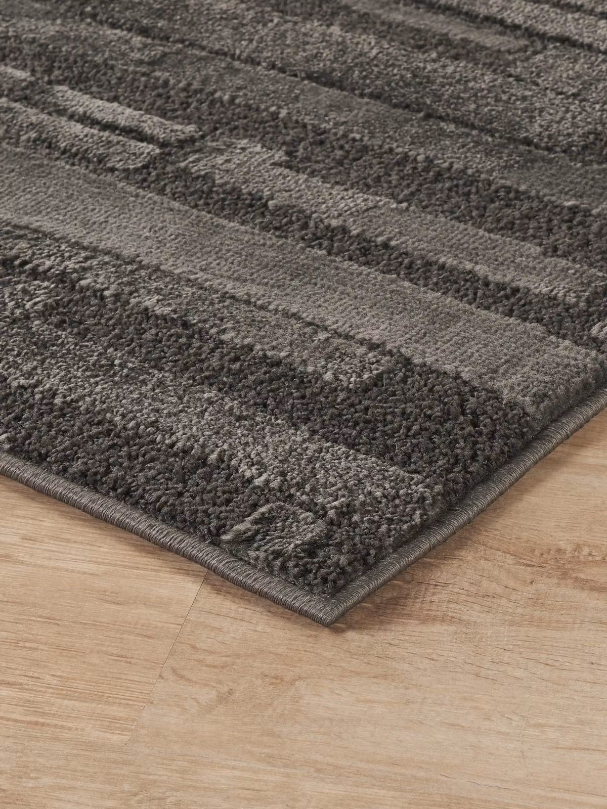 Desire Rugs Hamilton Modern Sheen Area Rug in Dark Grey with Bold Geometric Design, W: 290 cm, D: 200 cm – 3
