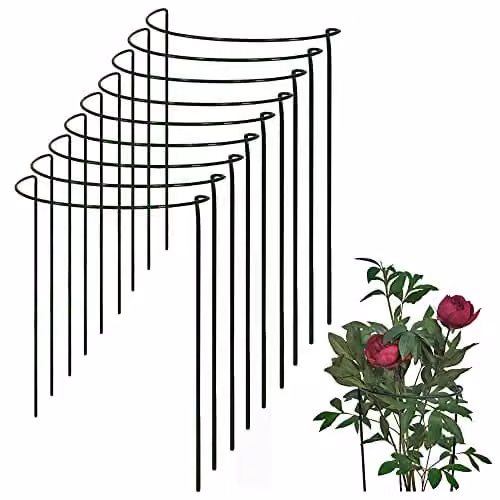 Garden Pride Steel Bow Plant Supports for Peonies, Hydrangeas and Roses, Pack of 9, H 92 cm x W 30 cm