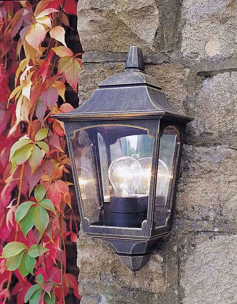 Netlighting Chapel Black Outdoor Wall Lantern Light with Transparent Glass, IP44, E27 – 2