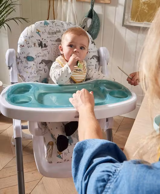 Mamas & Papas Multicolour Highchair with Castors and Armrests
