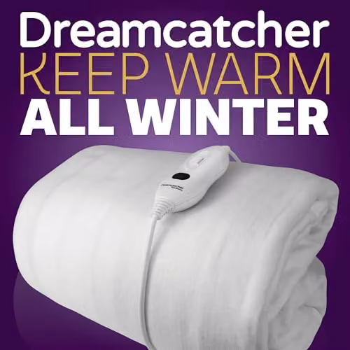 Dreamcatcher Single White Polyester Electric Heated Under Blanket with 3 Heat Settings, W/D/H: 90 x 190 cm – 7