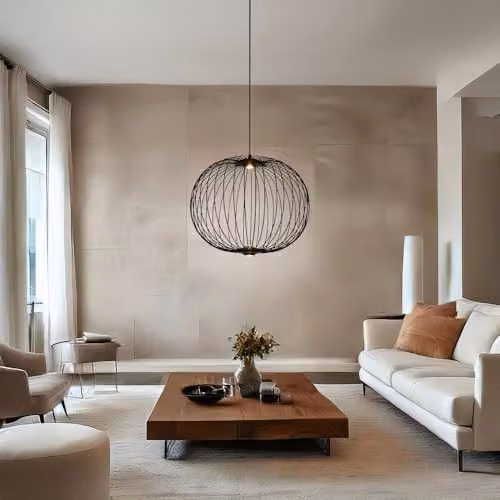 Netlighting Globo Lighting Black LED Pendant Lamp for Dining and Living Rooms, Height: 150 cm, Diameter: 50 cm – 2