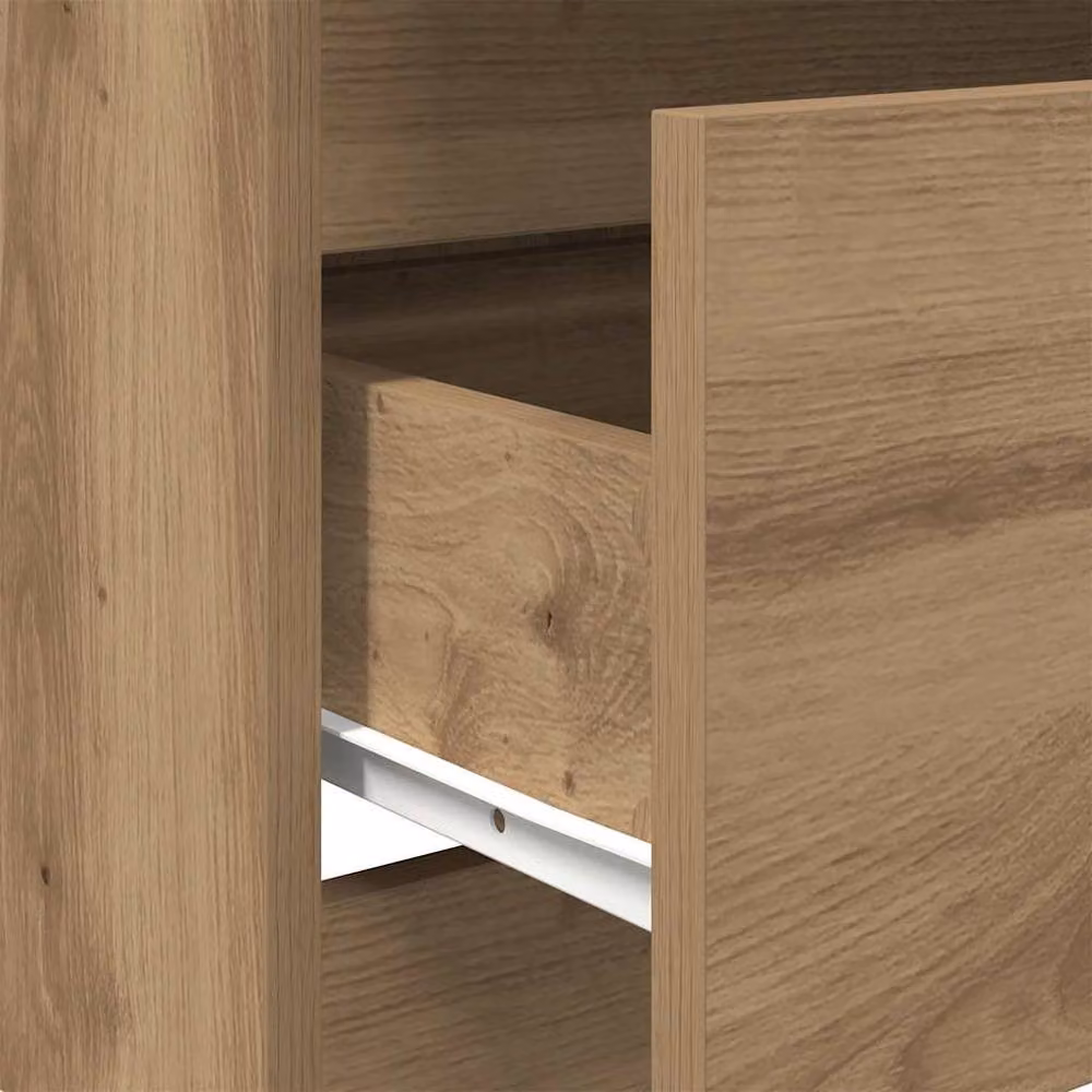 Berkfield Home Artisan Oak Sideboard in Brown, W/D/H: 60 x 35 x 76 cm – 3