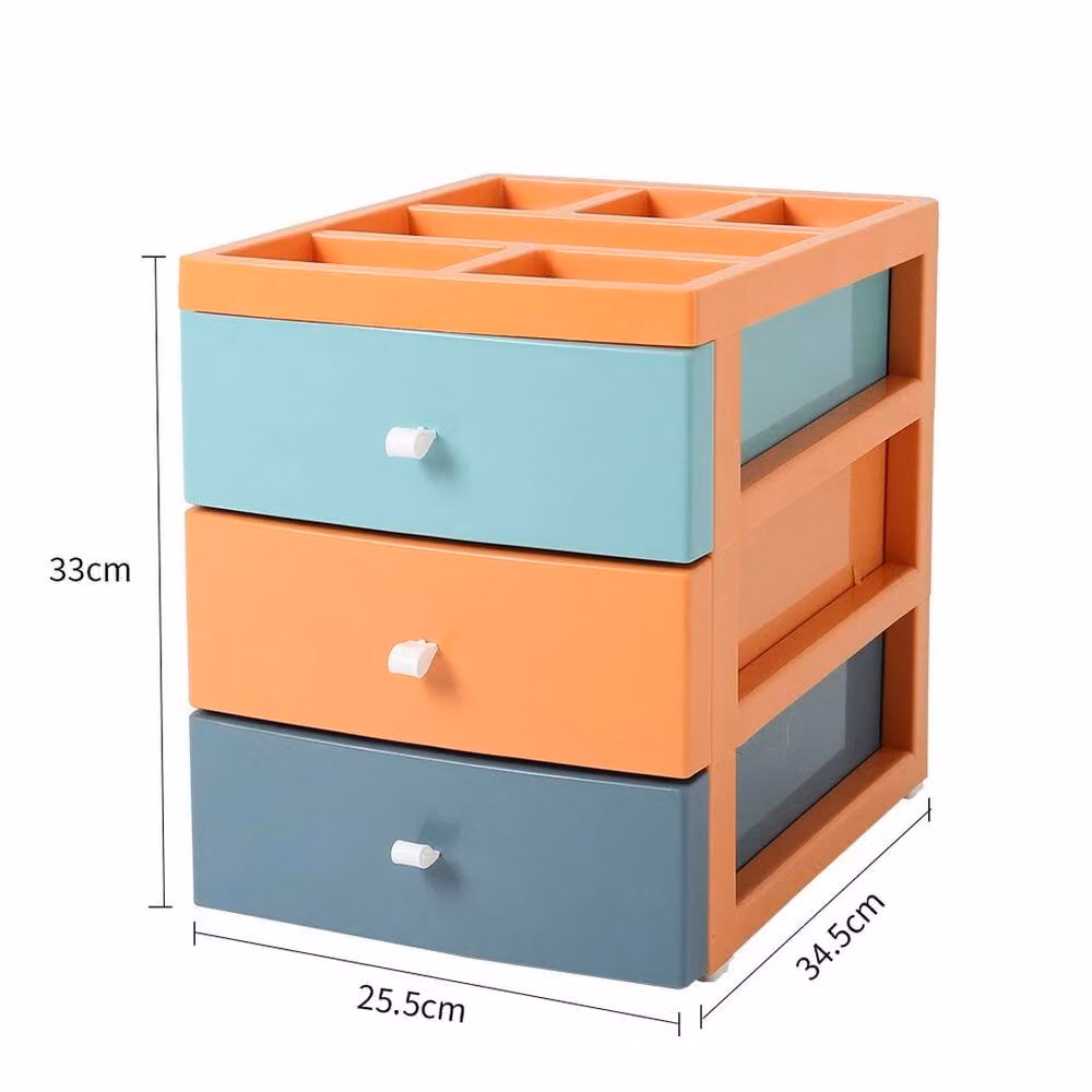 KORVIXA 3 Tier Plastic Storage Tower Case, Multicolour – 2