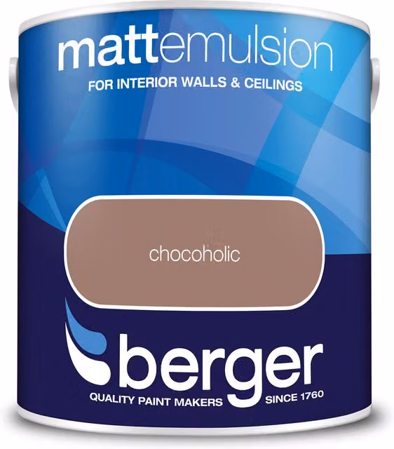 Berger Chocoholic Matt Emulsion Water Based Dispersion Paint in Brown