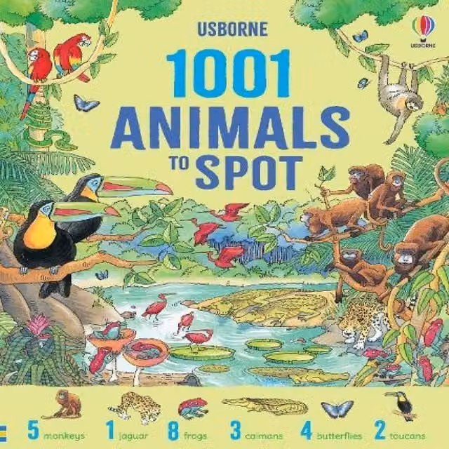 1001 Animals to Spot by Ruth Brocklehurst, Usborne Publishing Ltd, Multicolour Hardback Book