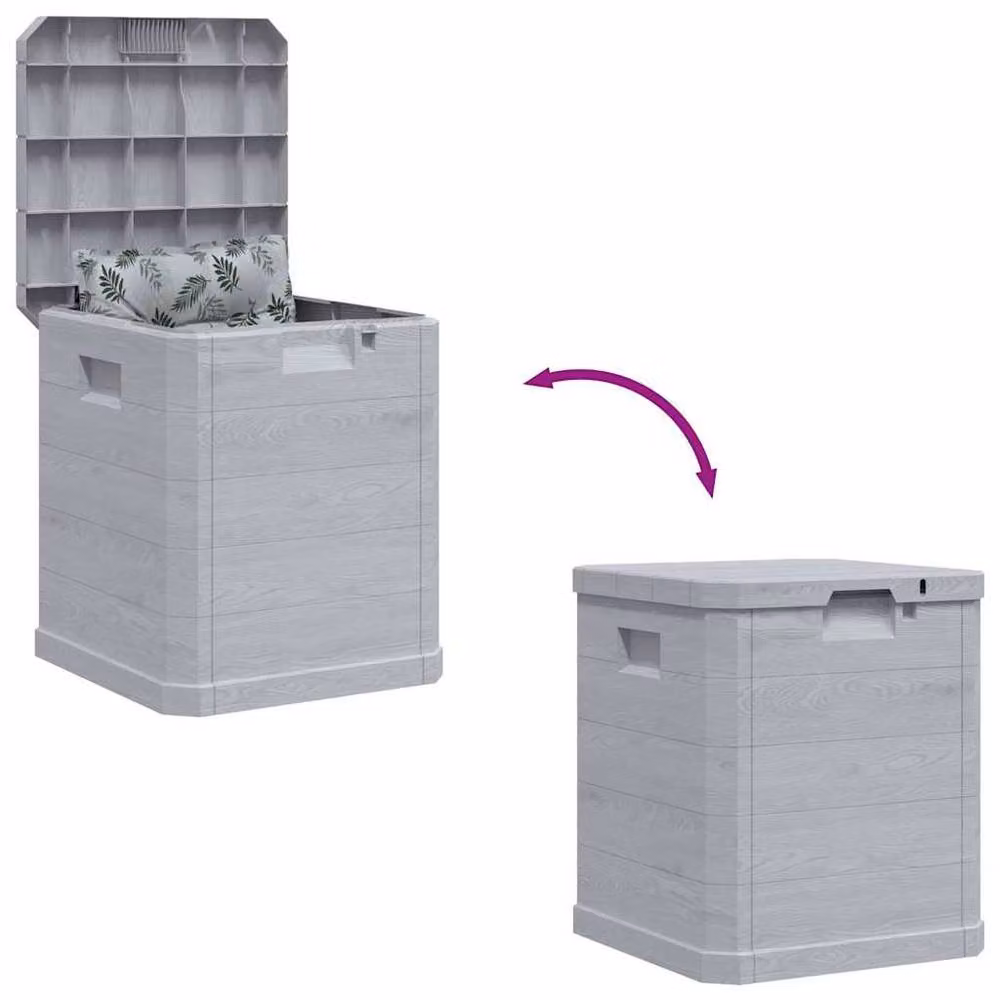 Berkfield Home Garden Storage Box, Grey, 90 L – 2