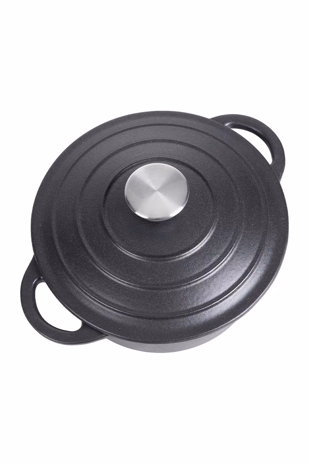 Garden Sanctuary 4L Enamelled Cast Iron Dutch Oven Casserole Pot with Lid in Black – 2