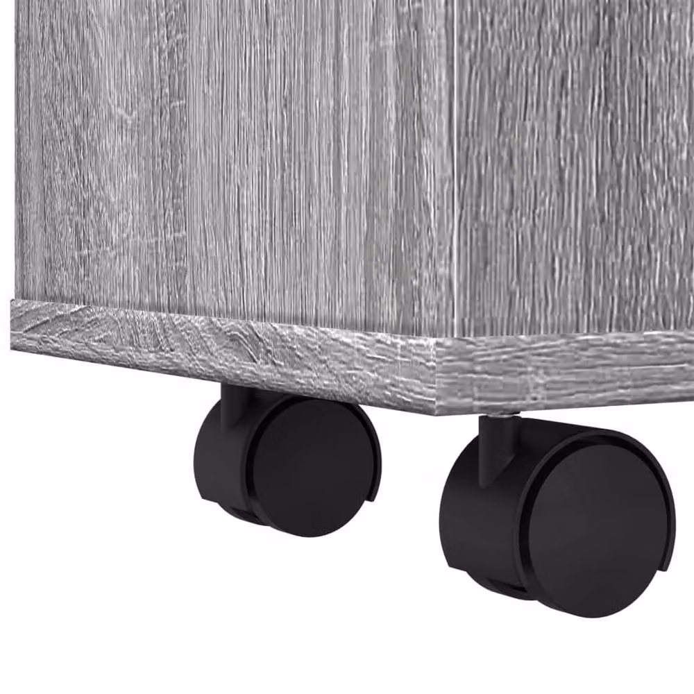 Berkfield Home Narrow Bathroom Cabinet with Wheels in Grey Sonoma Engineered Wood, H: 90 cm, W: 23 cm, D: 65 cm – 3