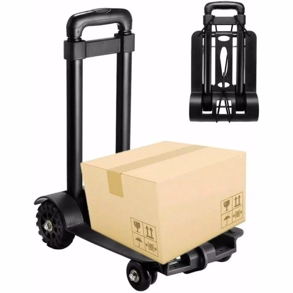 VOGREX Lightweight Folding Hand Sack Trolley, 75kg Capacity, Black – 3