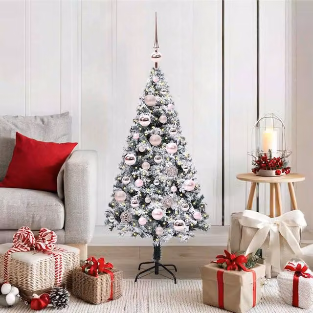 Berkfield Home Artificial Green Christmas Tree with 150 LEDs and Stand, Height: 120 cm – 1