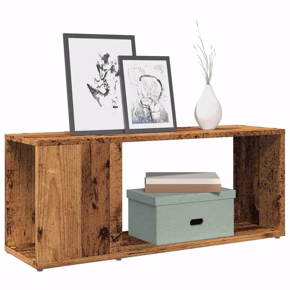 Berkfield Home TV Cabinet in Old Wood Brown, Engineered Wood, W/D/H: 80 x 24 x 32 cm – 2