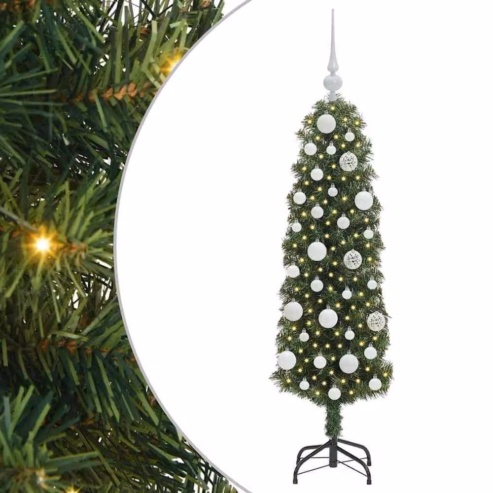 Berkfield Home Artificial Christmas Tree with 150 LEDs and Stand, Green, Height: 120 cm – 2