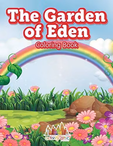 Activity Attic Books The Garden of Eden Multicolour Childrens Paper Colouring Book