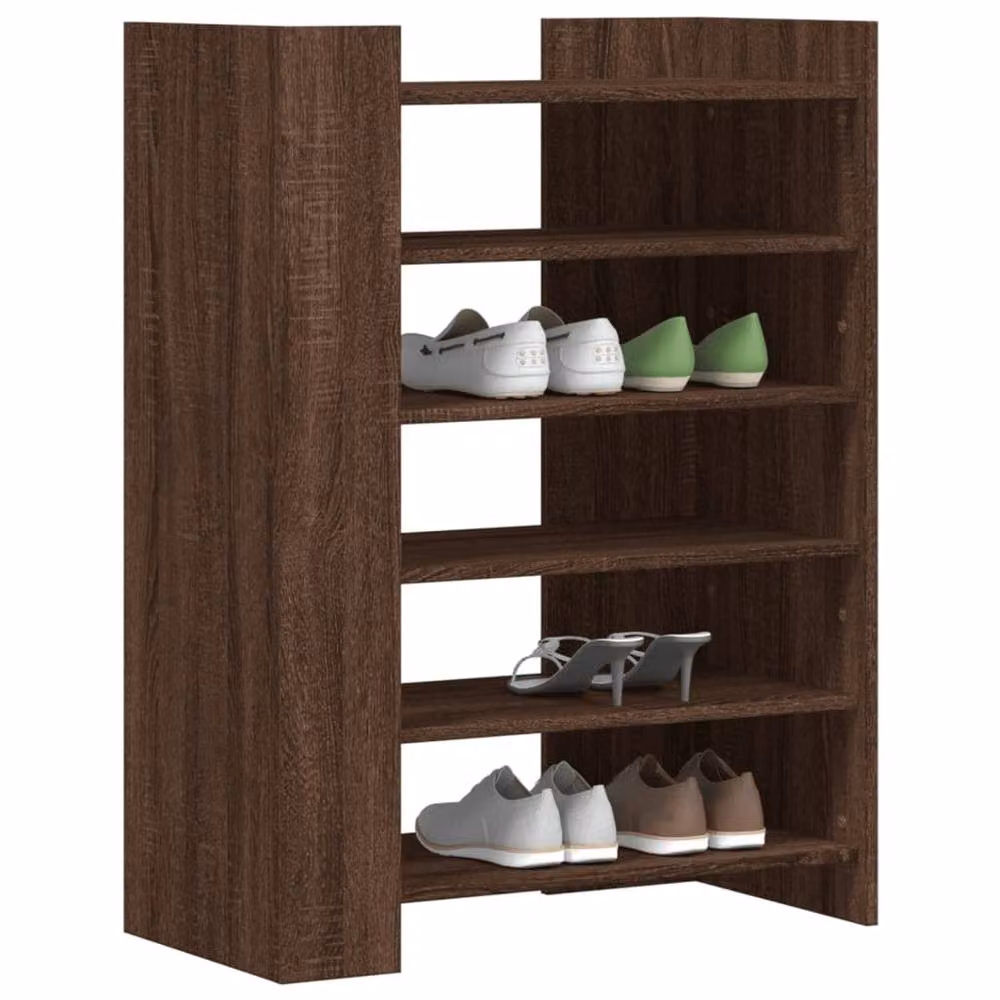 Berkfield Home Brown Oak Shoe Cabinet W/D/H: 74.5 x 37.5 x 100 cm – 3