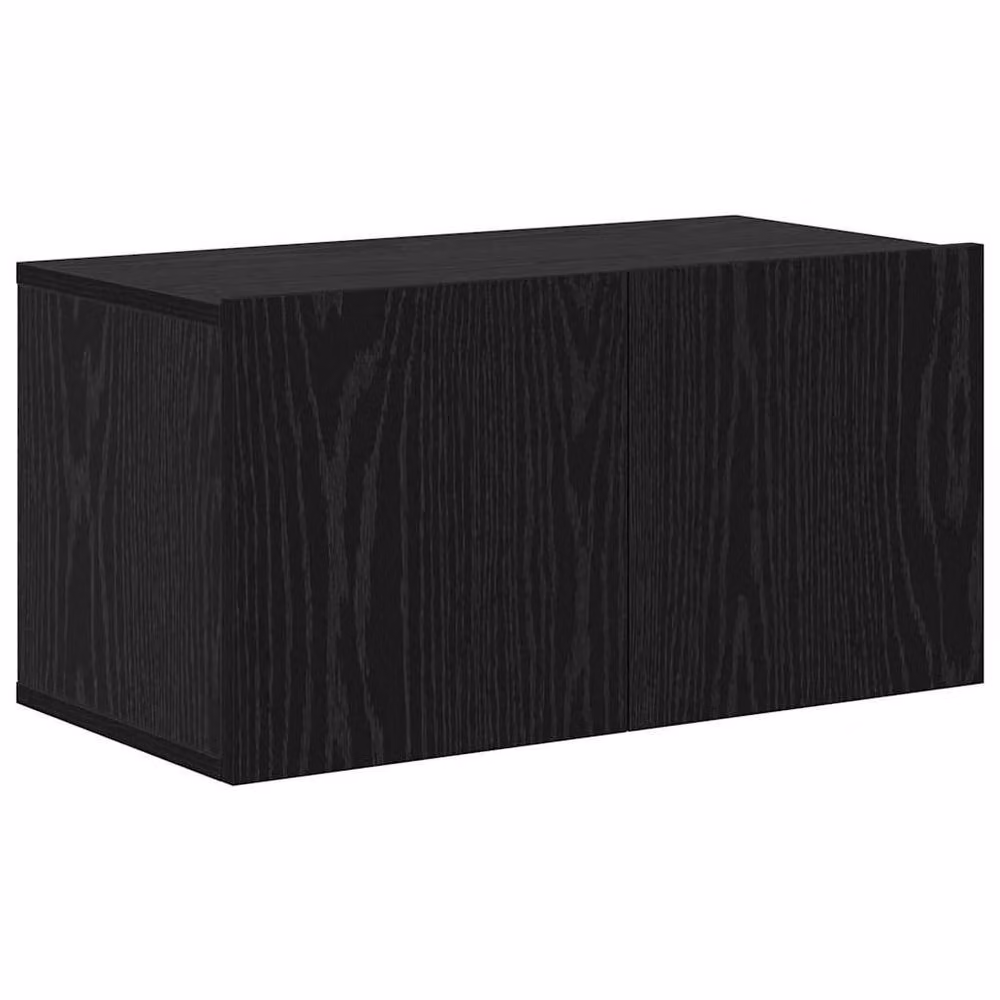 Berkfield Home Modern Black Oak TV Cabinet with Shelf, W/D/H: 30.5 x 30.5 x 90 cm – 4