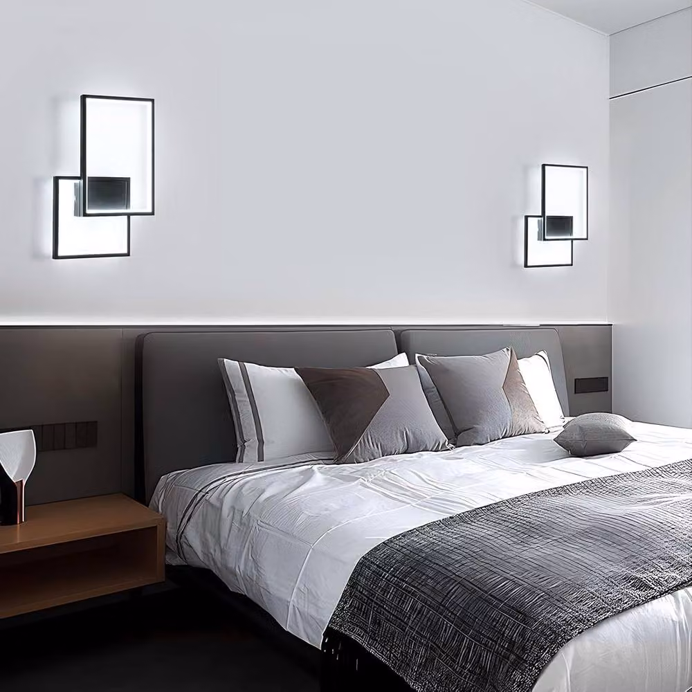 Goeco LED Square Indoor Wall Light, 34W, Black, Up and Down Lighting, 6500K Cool White – 2