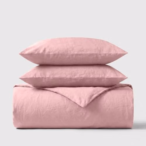 Bedable Pink 100% Cotton Percale Duvet Cover and Pillowcase Set, W/D/H: 180 x 200 cm, Pillowcase: 50 x 90 cm – 1
