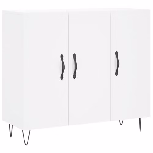 vidaXL Modern White Sideboard in Engineered Wood W/D/H: 90 x 34 x 80 cm – 1