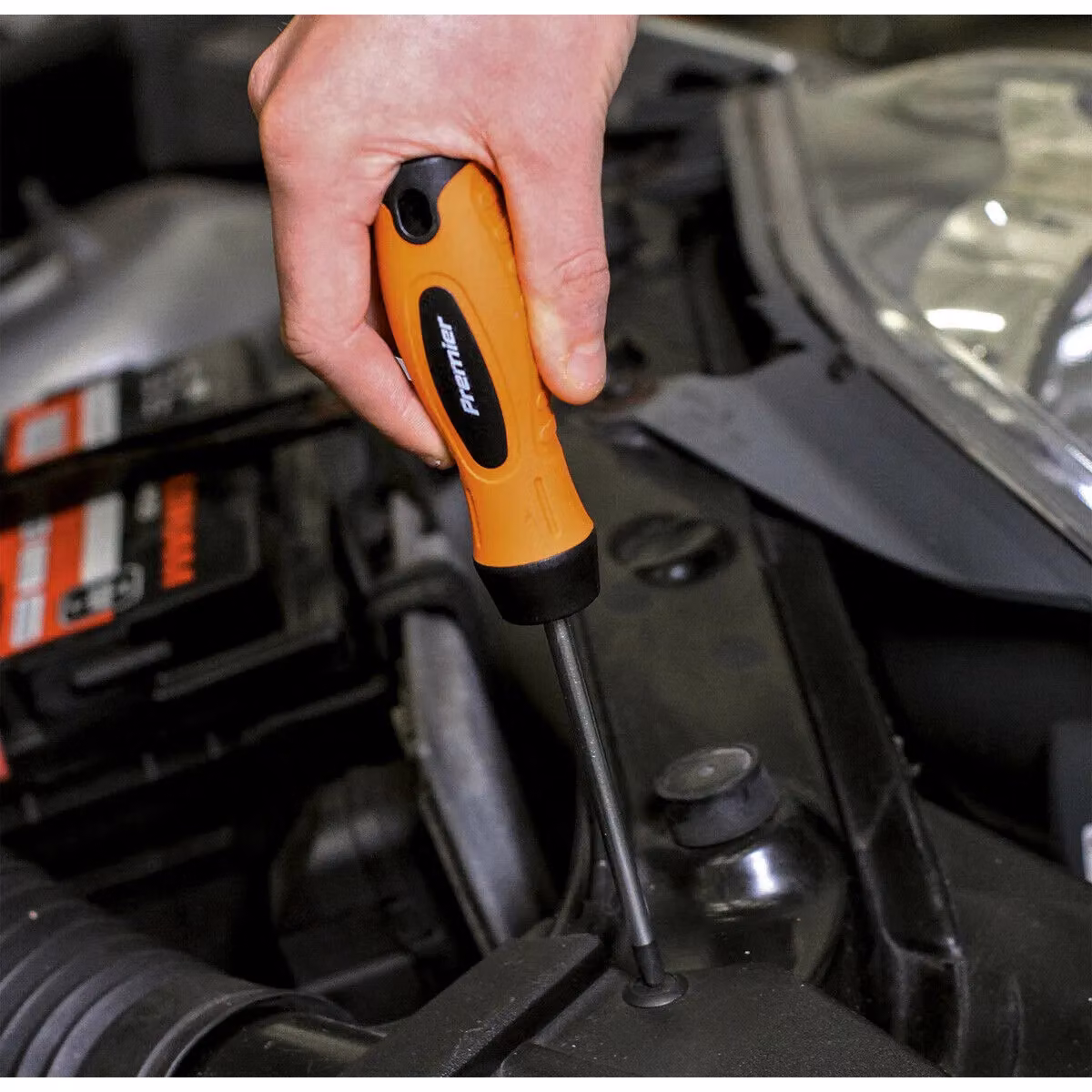 Loops 8 Pack Hi-Vis Orange Premium Screwdriver Set with Slotted, Phillips and POZI Drivers – 2