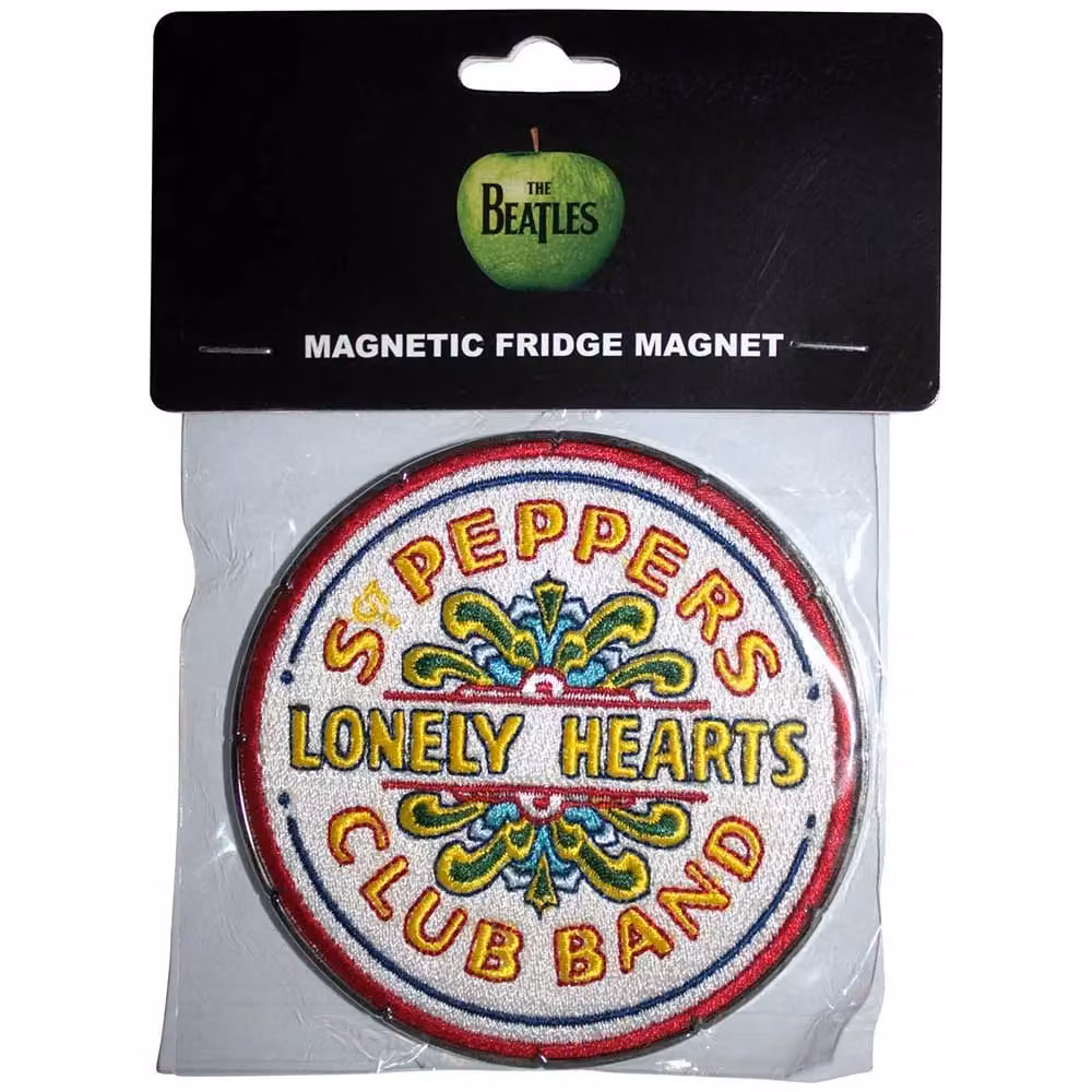 Rock Off officially licensed The Beatles Sgt Pepper Drum Patch Fridge Magnet in White and Multicolour – 2