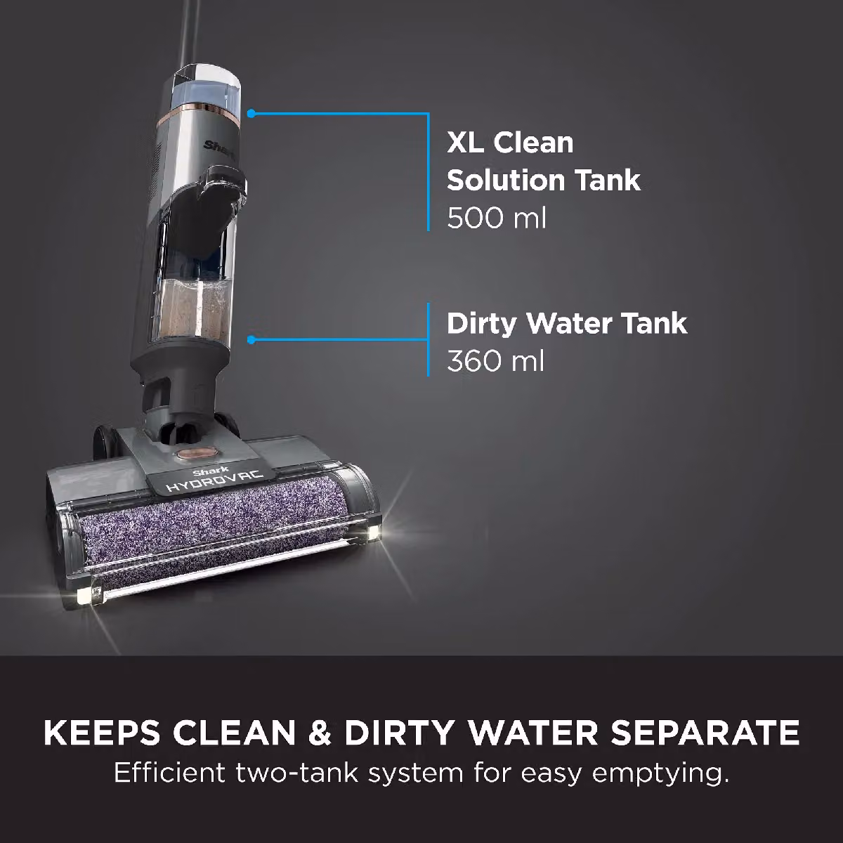 Shark HydroVac Cordless Hard Floor Cleaner WD210UK in Grey with Self-Cleaning Dock and Charging Station – 4
