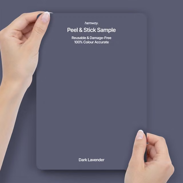 Hemway Interior Paint Sample Peel and Stick Swatch in Dark Lavender