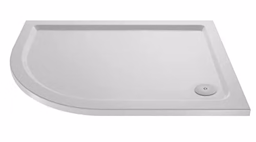 nuie NSR114 Matt White Slip Resistant Left Hand Offset Quadrant Shower Tray, W: 120 cm, D: 90 cm – 1