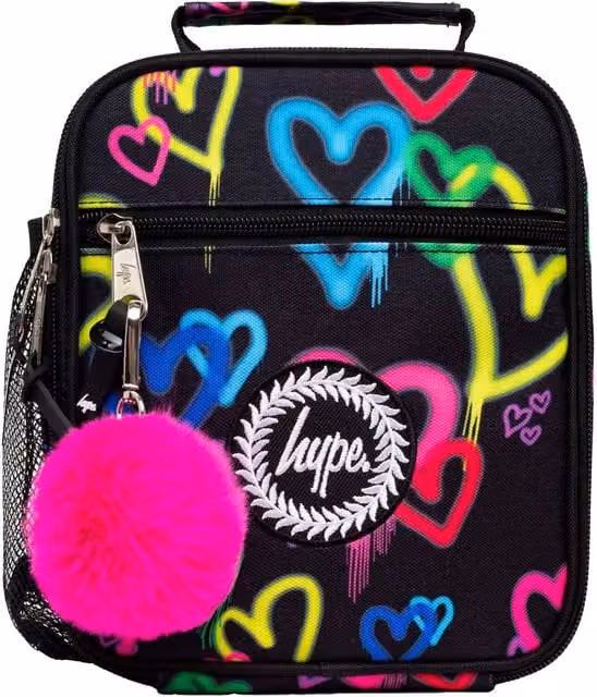 Hype Kids Thermal Insulated Lunch Box in Black and Multicolour, 4.5L