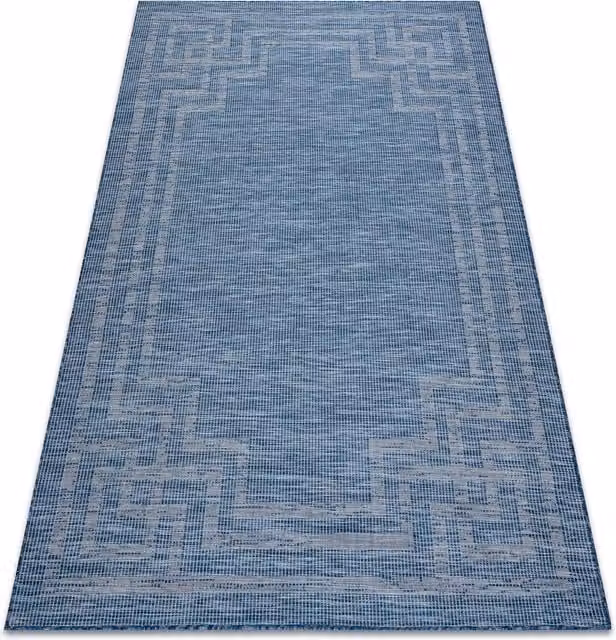RugsX Blue Rectangular Patio Rug, W/D/H: 136 x 190 cm