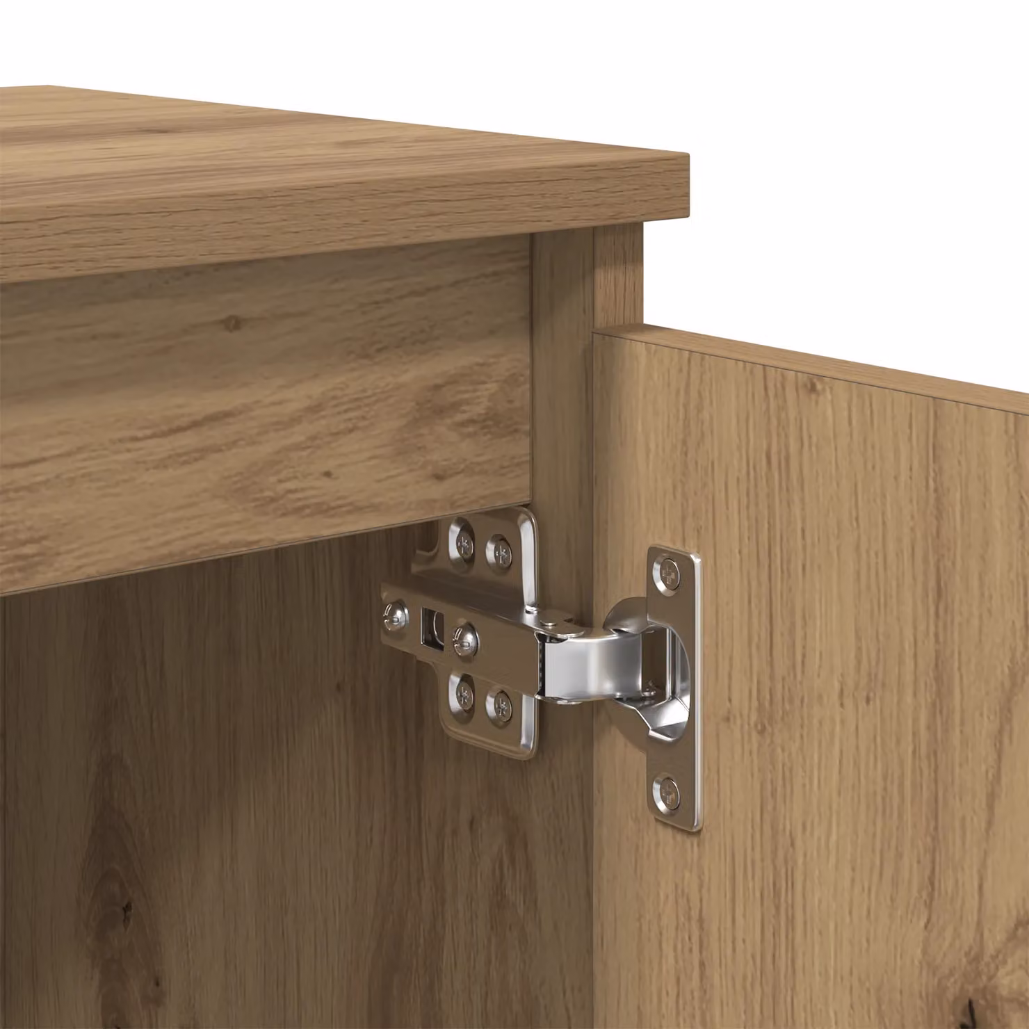 Berkfield Home Artisan Oak Bedside Table, Brown, W/D/H: 40 x 30 x 50 cm – 3