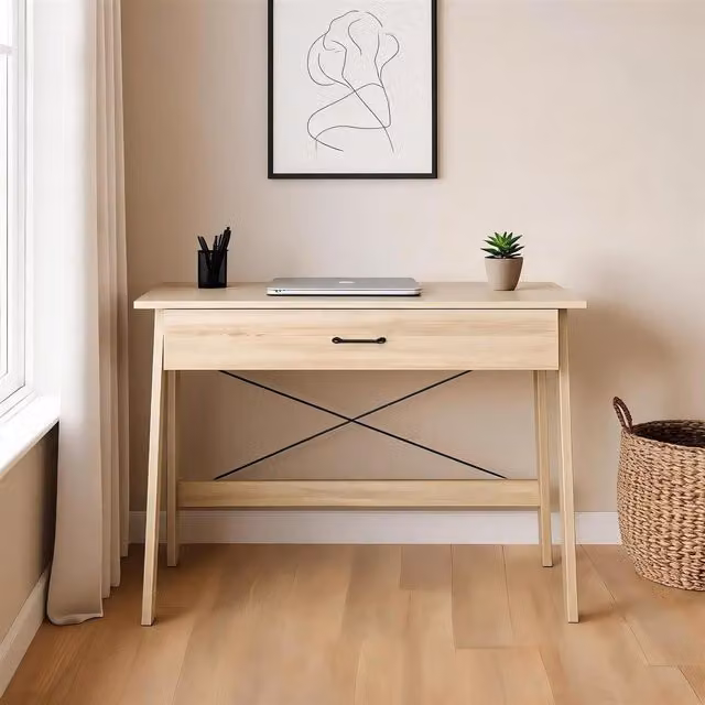 Home Source Winston Modern Writing Desk in Brown