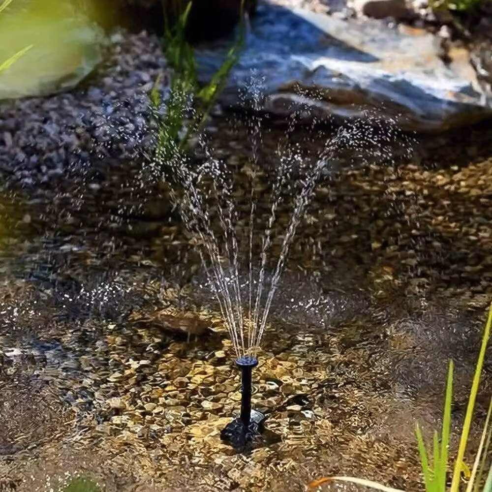 SPETLEK Solar Powered Water Fountain Pump in Black, 0.6m2 – 3