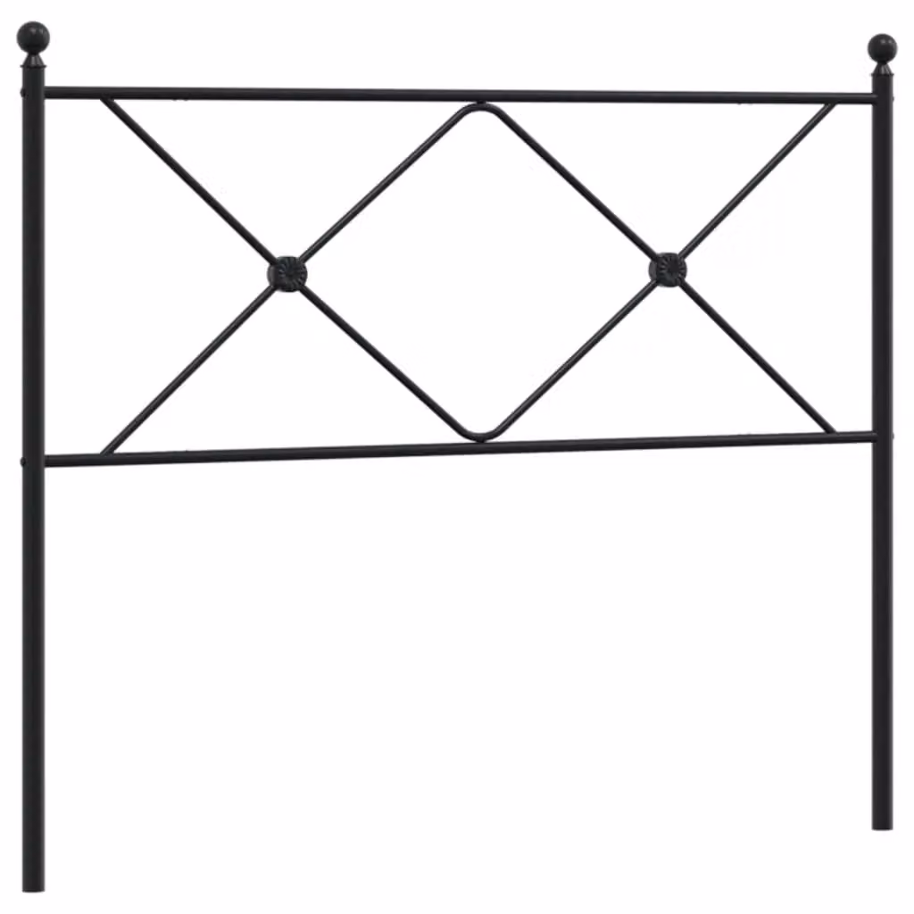 Berkfield Home Classic Metal Headboard in Black, 100cm – 2