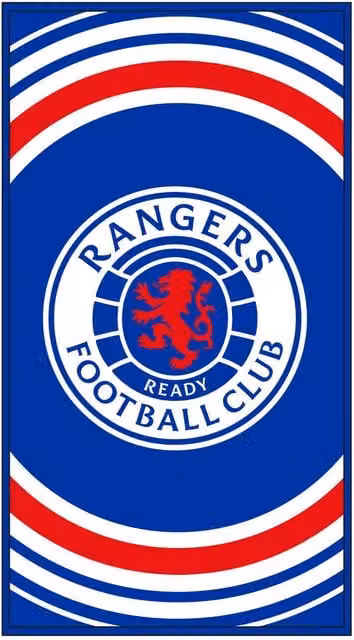 Rangers FC Pulse Cotton Bath Towel in Blue, W: 75 cm, H: 150 cm