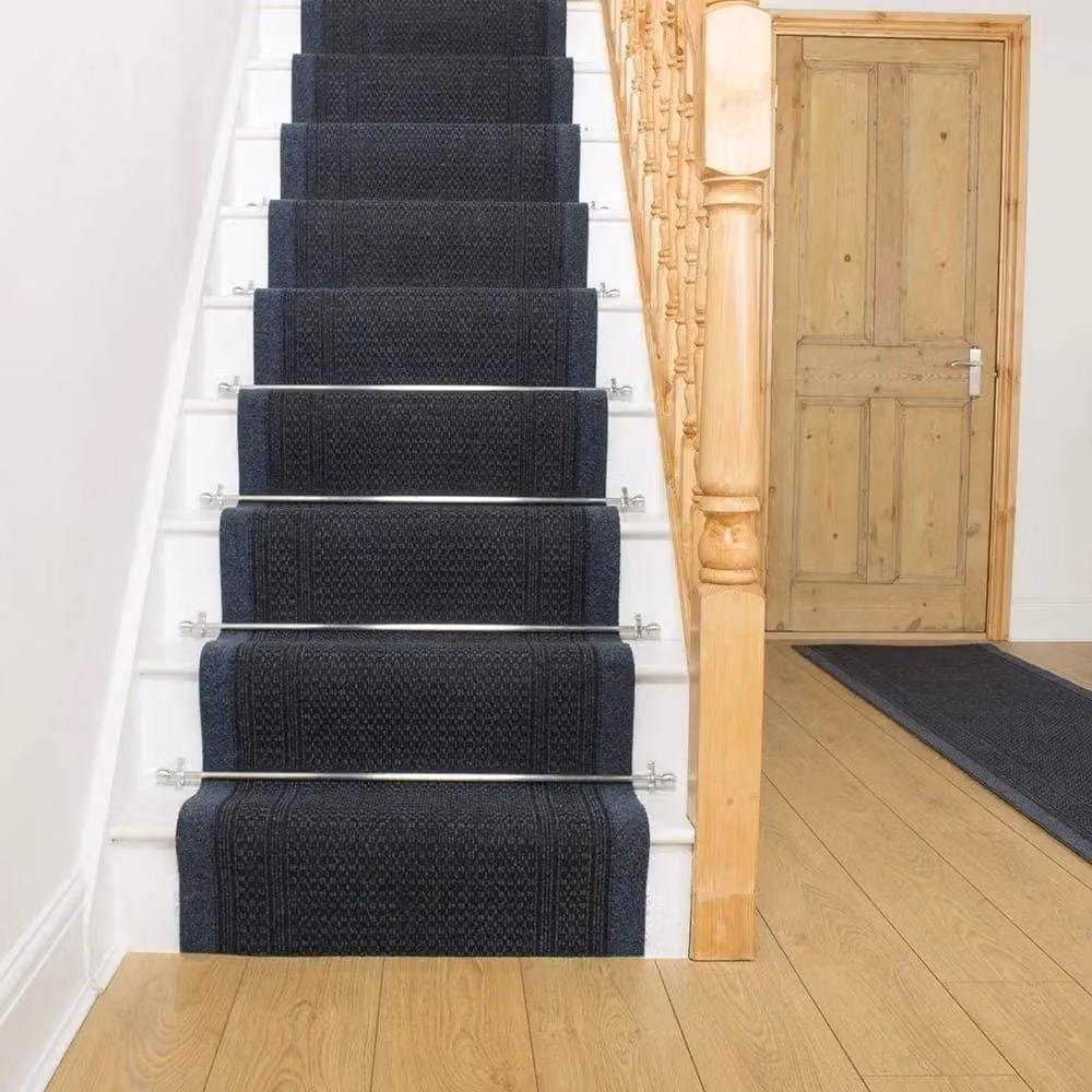 runrug Aztec Stair Runner Carpet, Blue, W: 66 cm x L: 480 cm – 5