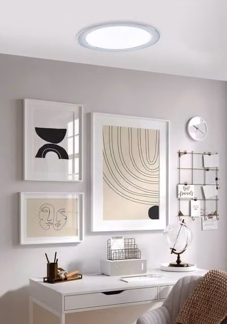 Eglo Fueva 5 LED Recessed Bathroom Spotlight in White and Chrome